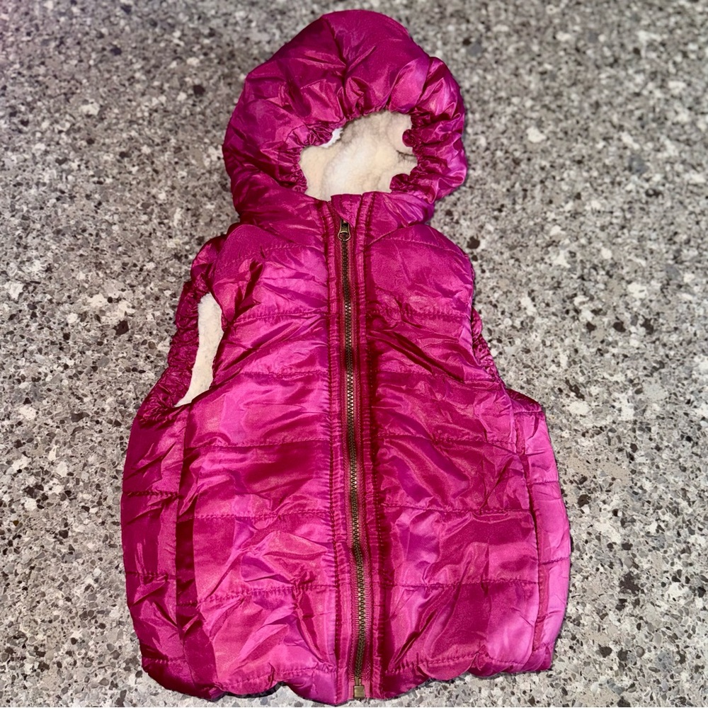 First Impressions l Pink Hooded Puffer Vest l Baby Girl’s Size: 6/9M